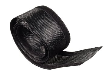 Maclean MCTV-675 B kabeļu organizators ar līplenti, 85mm, 1.8m, melns