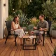 Set of 2 Garden Chairs MultiGarden Outdoor Patio Balcony, Black