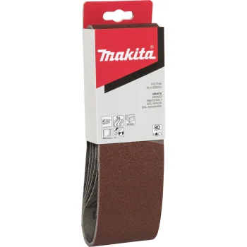 Makita P-37194 Sanding Belts, 76 x 533 mm, Grit 80, 5 pcs.