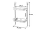 Freestanding Over-the-Toilet Bathroom Rack, 2 Shelves, White