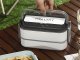 Stackable Bento Lunch Box with Compartments and Utensils XXL 1400ml, White