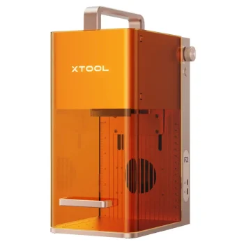 Lazerinis graviruoklis xTool F2 Class 4, 15 W ir 5 W dvigubas lazeris, WiFi, oranžinis