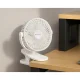 Ruhhy 00025566 Wireless Clip Fan, 1200mAh, White