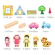 268 Pcs Wooden Building Blocks Doll House Architect House Constructor Gift for Boys and Girls