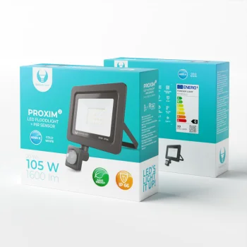 LED Floodlight with Motion Sensor Forever Light Proxim II 20W 6000K IP66, Black