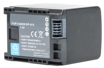 Camera Battery for Canon BP-819 7.4V 2400mAh, Extra Digital
