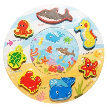 Round Ocean Shape Puzzle for Toddlers