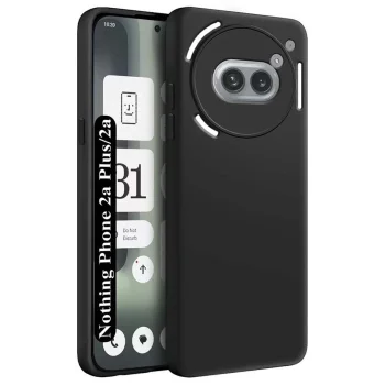 Nothing Phone 2a Matt Silicone Color Case Cover, Black