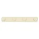 Wall-mounted bathroom hook rack, metal, 4 hooks, cream