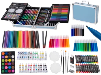 Art Set in a Suitcase, 145 pcs, Blue