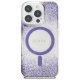 Guess HC Resin Bottom Glitter MagSafe Phone Case Cover iPhone 16 Pro Max - purple