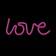 Forever Light FLNE05 LED Neon LOVE Sign, Pink