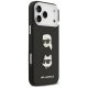 Чехол Karl Lagerfeld FW Grained Karl & Choupette Heads Pins & Logo для iPhone 17 Pro Max — черный
