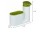 Kitchen Sink Organizer with Soap Dispenser, White/Green