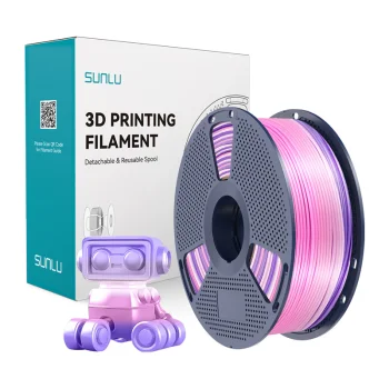 Sunlu PLA+ Silk 3D Printer Filament 1.75 mm 1 kg, Rainbow 03