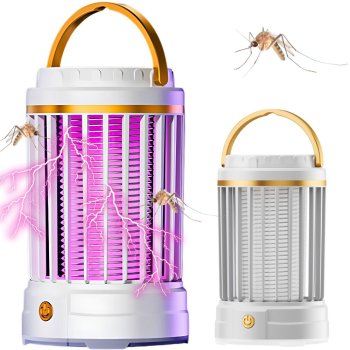 Rechargeable Hanging UV LED Bug Zapper Lamp with 2 Modes