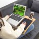 Portable Laptop Desktop Bamboo Table Book Stand
