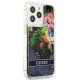 Guess iPhone 13 Pro Max Case Flower Liquid Glitter Blue