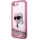 Apple iPhone 8 / 7 / SE (2020) (2022) 4.7\" Karl Lagerfeld Glitter Karl Head Case Cover (KLHCI8LNKHCP), Pink