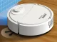 Automatic cordless robot vacuum cleaner with brushes, white