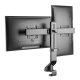 Maclean MC-854 Dual Monitor Desk Mount, 17\"-27\", VESA, Black