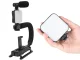 Vlogging Kit AY-49U with C-Shape Bracket, Microphone and LED Light, Black