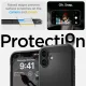 Spigen Tough Armor MagSafe Case for iPhone 16 Plus with Stand, Black