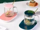 Electric Mug Warmer for Coffee & Tea, 16W Waterproof Drink Warmer with Auto On/Off, Green