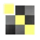 Puzzle foam mat 180x180cm 9 pcs grey yellow