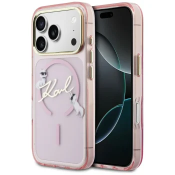 Karl Lagerfeld Case for iPhone 17 Pro Max MagSafe, Pink