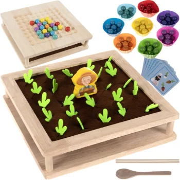 Kruzzel 2 in 1 Wooden Game Farm and Balls