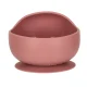 Set of silicone children\'s dishes 9 elements, dark pink