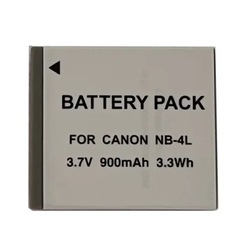 Extra Digital Battery for Canon NB-4L, 3.7V 900mAh