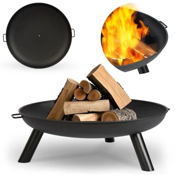 Garden Fire Pit Berdsen BD-882, 80 cm, Black