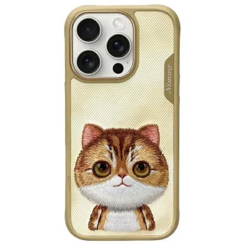 Nimmy iPhone 16 Pro Max Case Big Eyed Pet 2.0 Cat, Khaki