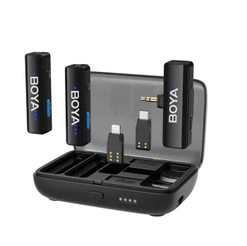BOYA BOYALINK V2.0 2.4 GHz USB-C Wireless Microphones - Black