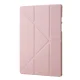 Samsung Galaxy Tab A8 10.5 (2021) (2022) (SM-X200/X205) V-fold Stand Silicone Book Case Cover, Pink