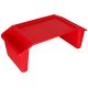 Portable Lap Desk with Organizer for Bed and Sofa, Kids Travel Tray, Red
