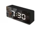 Multifunctional LED Mirror Clock with Alarm and Thermometer, Black