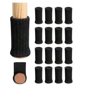 Furniture leg caps 16pcs black