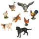 Animal Figures Toy Set Zoo Safari Farm with Storage Box, 28 pcs