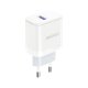 Dudao A20EU USB-A 18W network charger - white + USB-A - Lightning cable