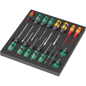 Wera 9710 Screwdriver Set 1 in Foam Insert, 18 Pieces