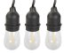 Dārza gaismas virtene ar 20 LED E27 spuldzēm 20m, silti balta