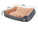 Plush Sofa Pet Bed for Dogs and Cats with Cushion, L, Grey