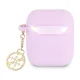 Guess Silicone Charm 4G Case for AirPods 1/2, Purple