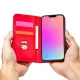 Magnet Card Case for iPhone 13 Pro Wallet Pouch with Stand Red