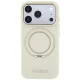 Guess Ring Stand 360 Grained Classic Logo MagSafe Case for iPhone 18 Pro / 17 Pro - Beige