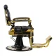 Gabbiano Niccolo Barber Chair, Black with Gold Base