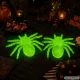 Halloween Decoration Large Spiders, Fluorescent, 11 cm, 2 pcs, Green